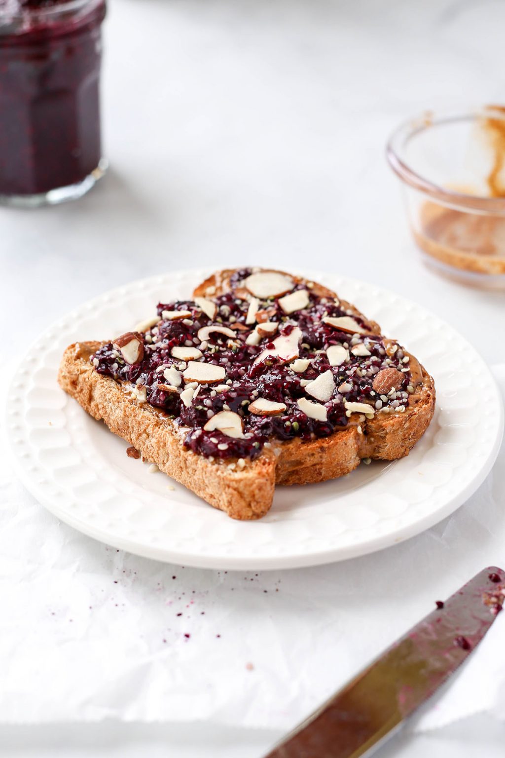 Almond Butter & Chia Jam Toast Savor The Spoonful