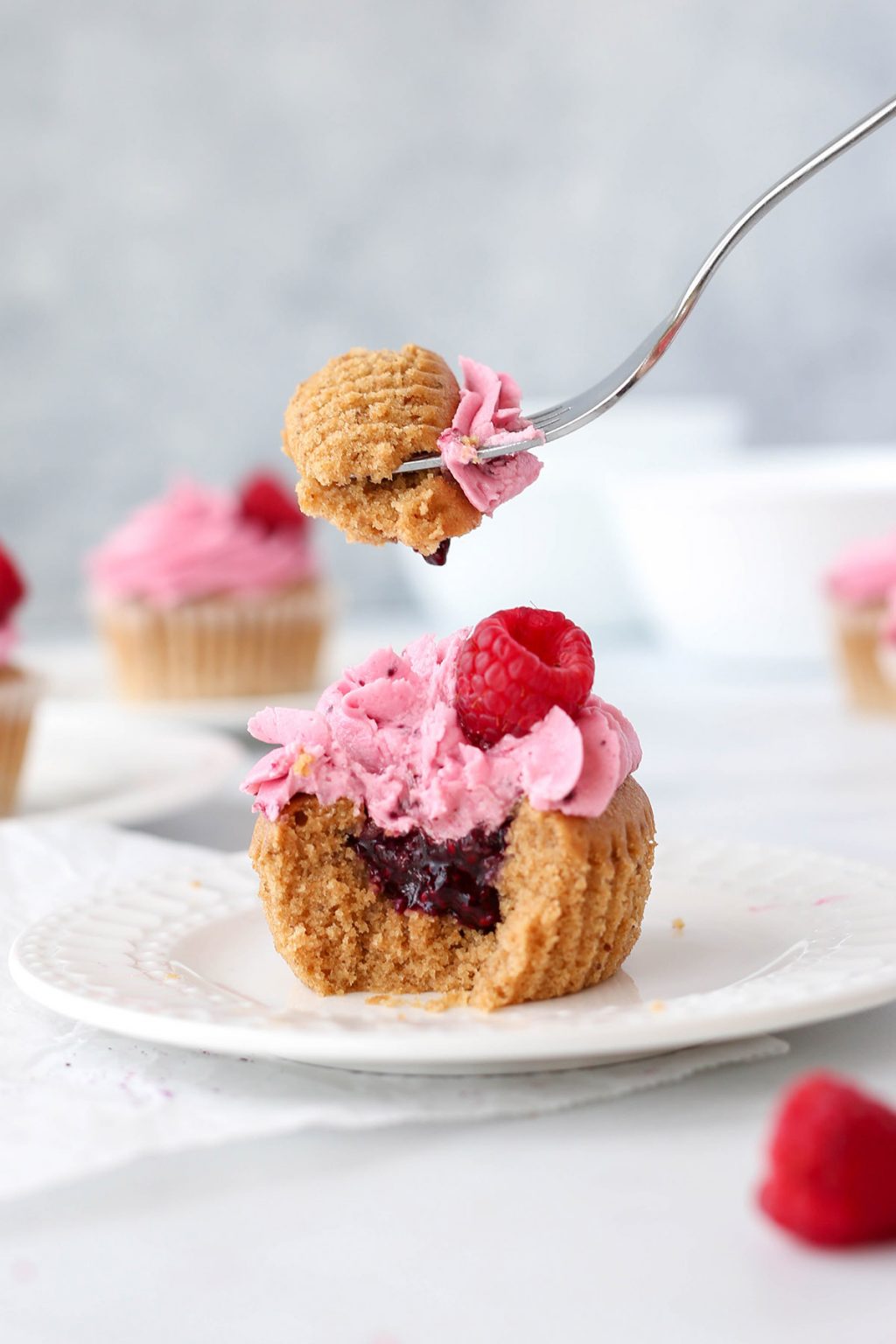 Vegan Lemon Raspberry Jam Filled Cupcakes Savor The Spoonful