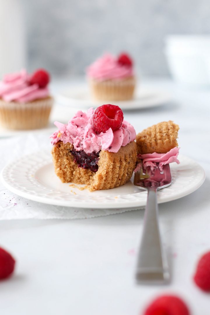 Vegan Lemon Raspberry Jam Filled Cupcakes Savor The Spoonful